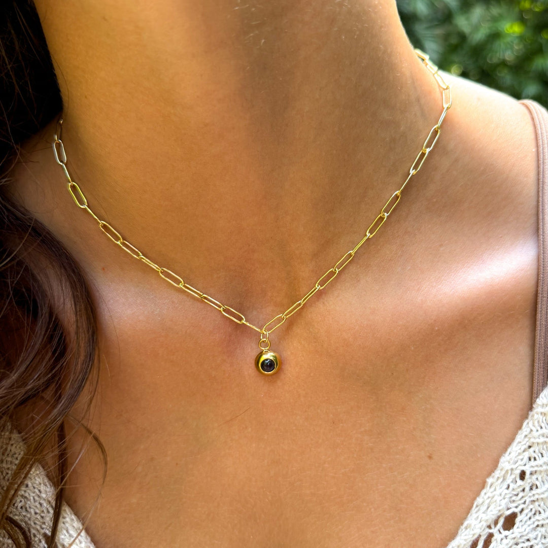 Collar con foto personalizada - Cadena de clip de papel