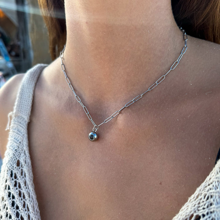 Collar con foto personalizada - Cadena de clip de papel