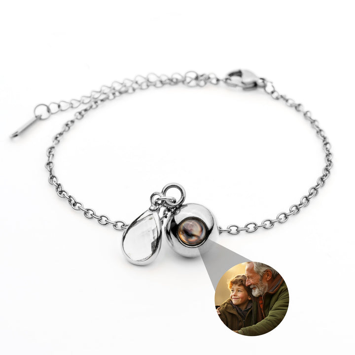 Pulsera con foto personalizada - Piedra de nacimiento