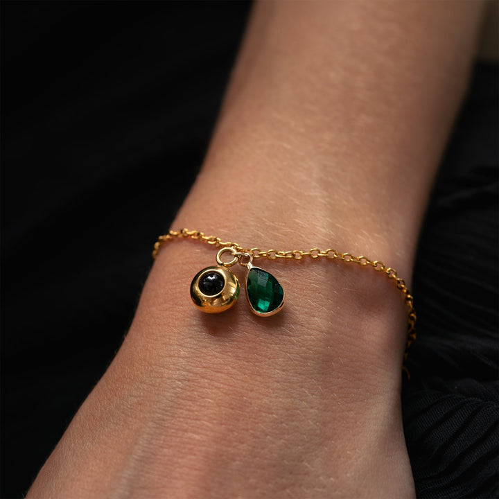 Pulsera con foto personalizada - Piedra de nacimiento