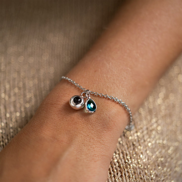 Pulsera con foto personalizada - Piedra de nacimiento