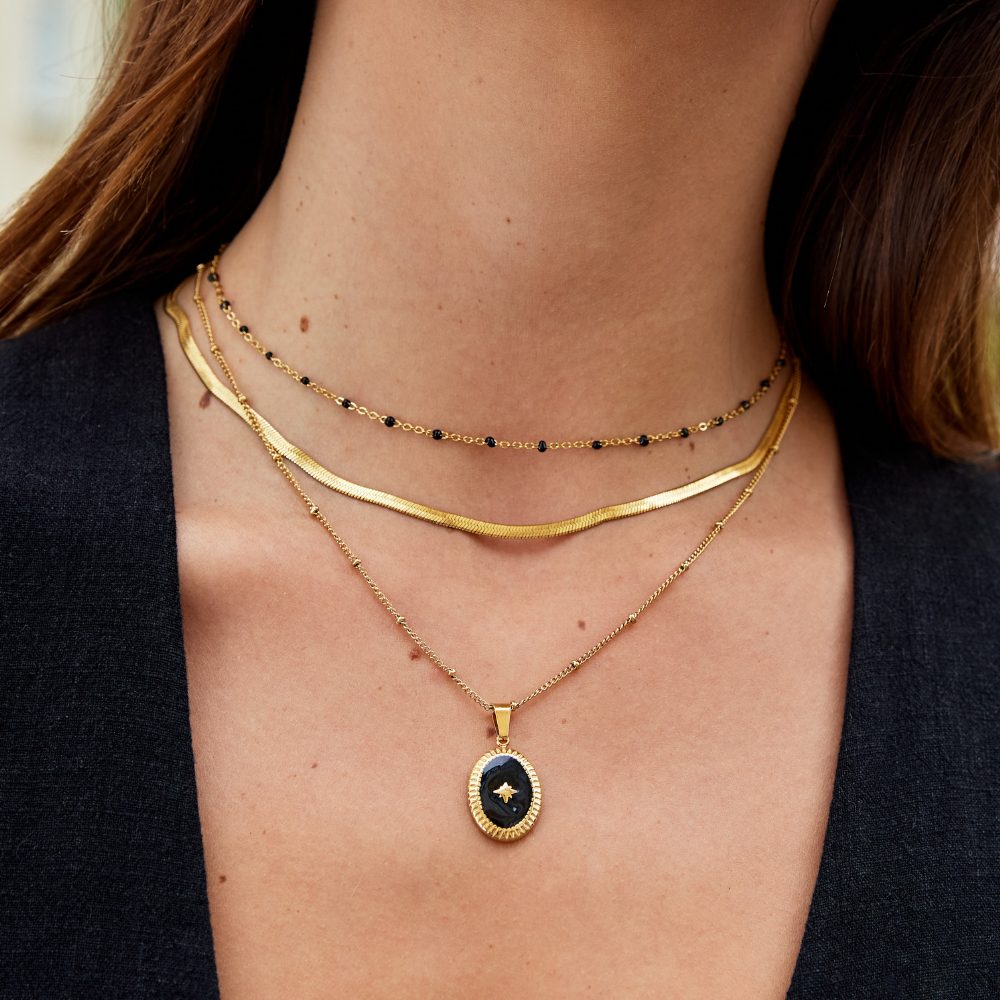 Collar de Oro con Cadena Serpiente