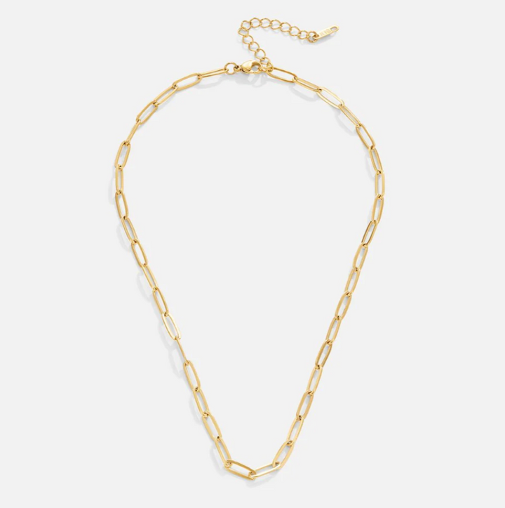 Conjunto de Pulsera y Collar de Eslabones Dorados