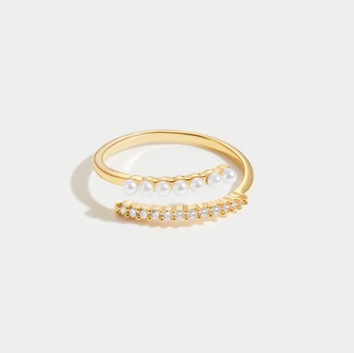 Conjunto Dorado con Perlas Naturales