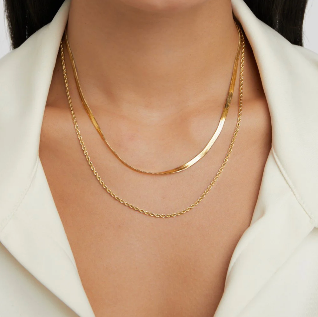 Conjunto Dorado Trenzado Chic