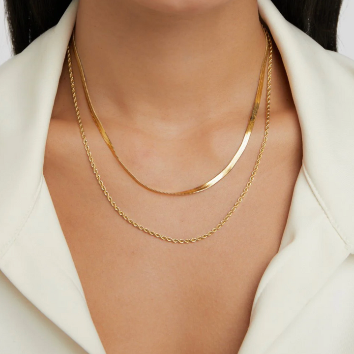 Conjunto Dorado Trenzado Chic