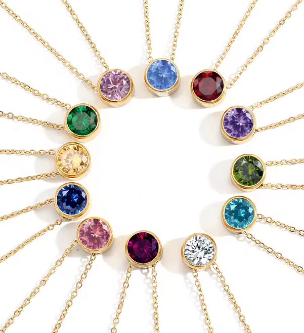Collar de piedras de nacimiento - para mamá