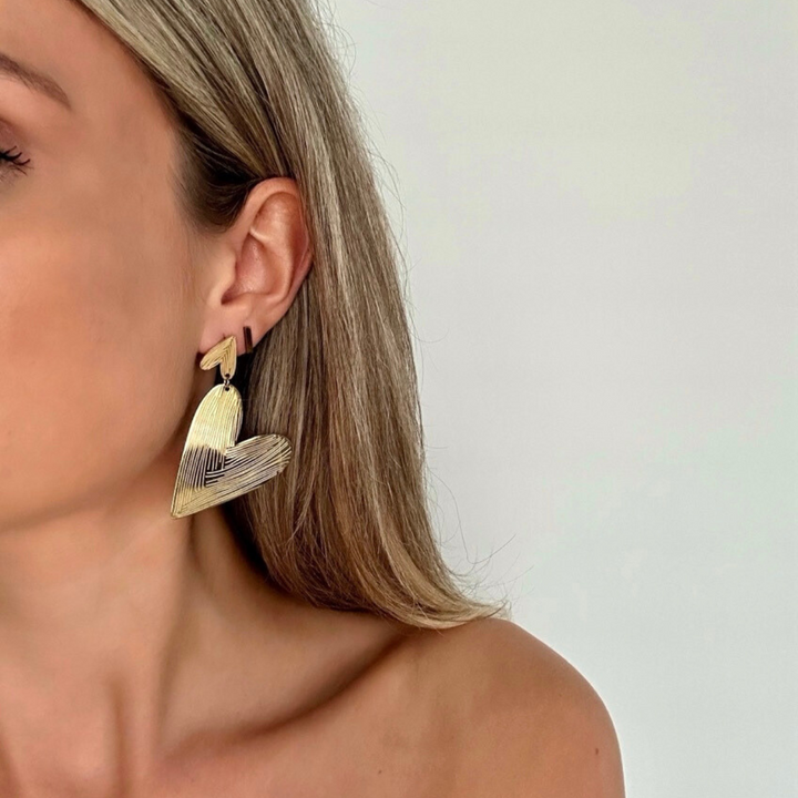 Cece – Pendientes largos dorados