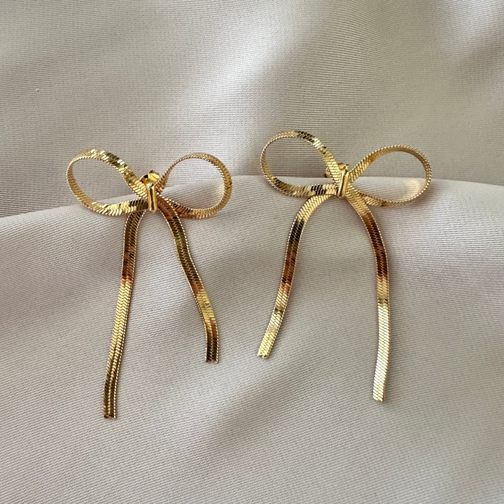 Bliss – Pendientes largos dorados