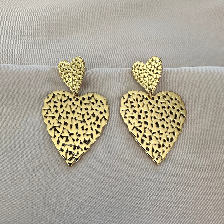 Loe – Pendientes largos dorados