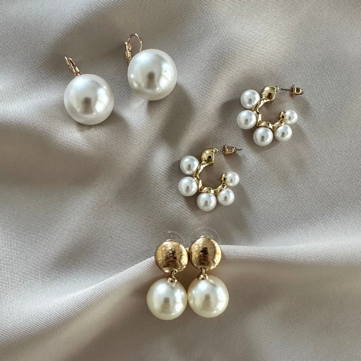 Polly – Aros dorados con perlas