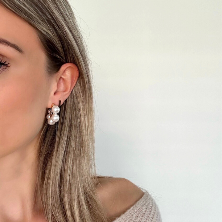 Polly – Aros dorados con perlas