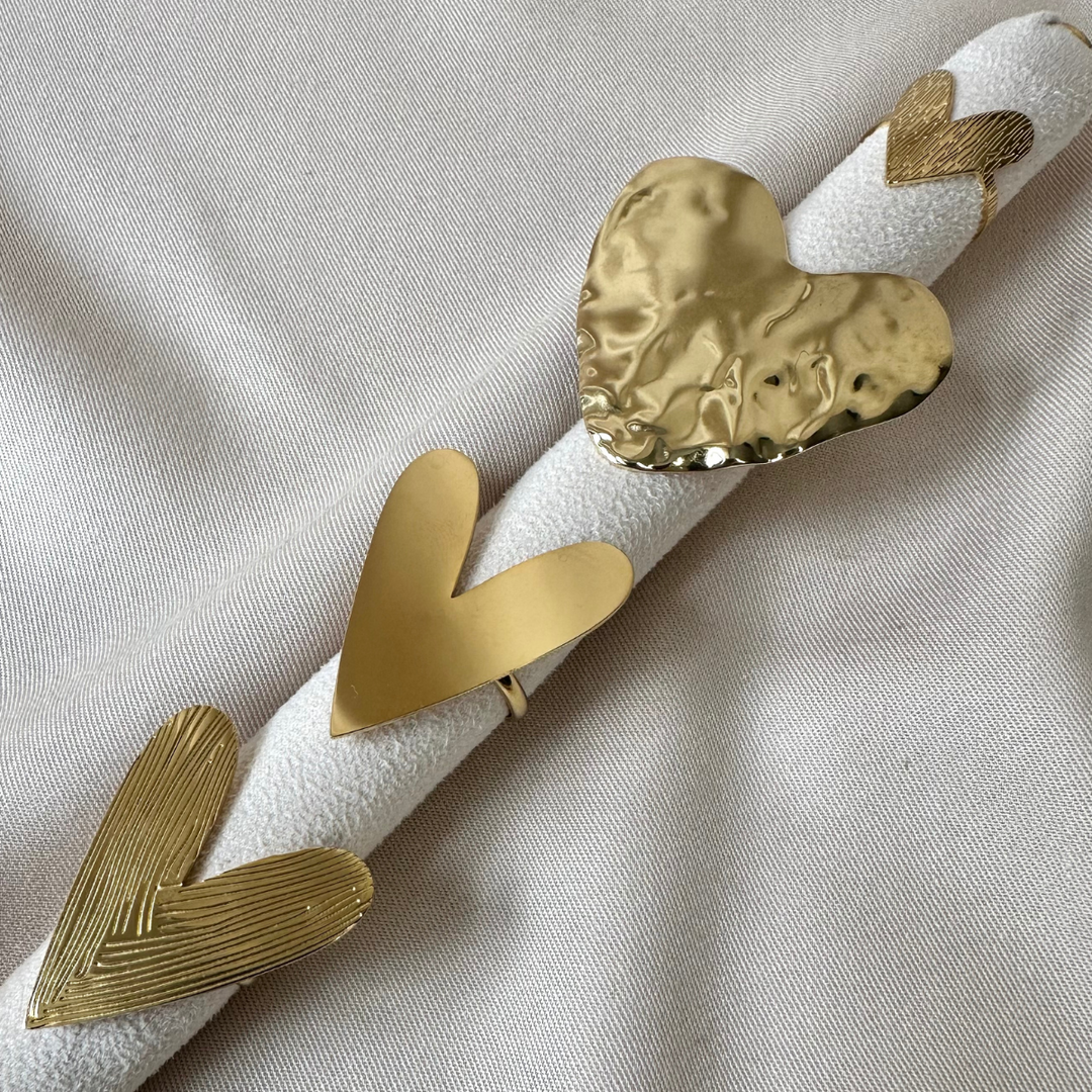 Cece Large – Anillo dorado efecto espejo