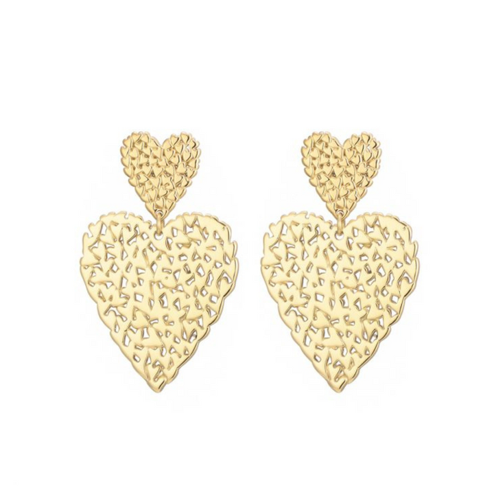 Loe – Pendientes largos dorados