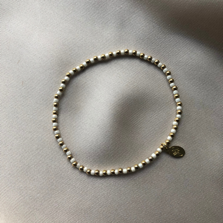 Bracelet Gemma - Gold & White