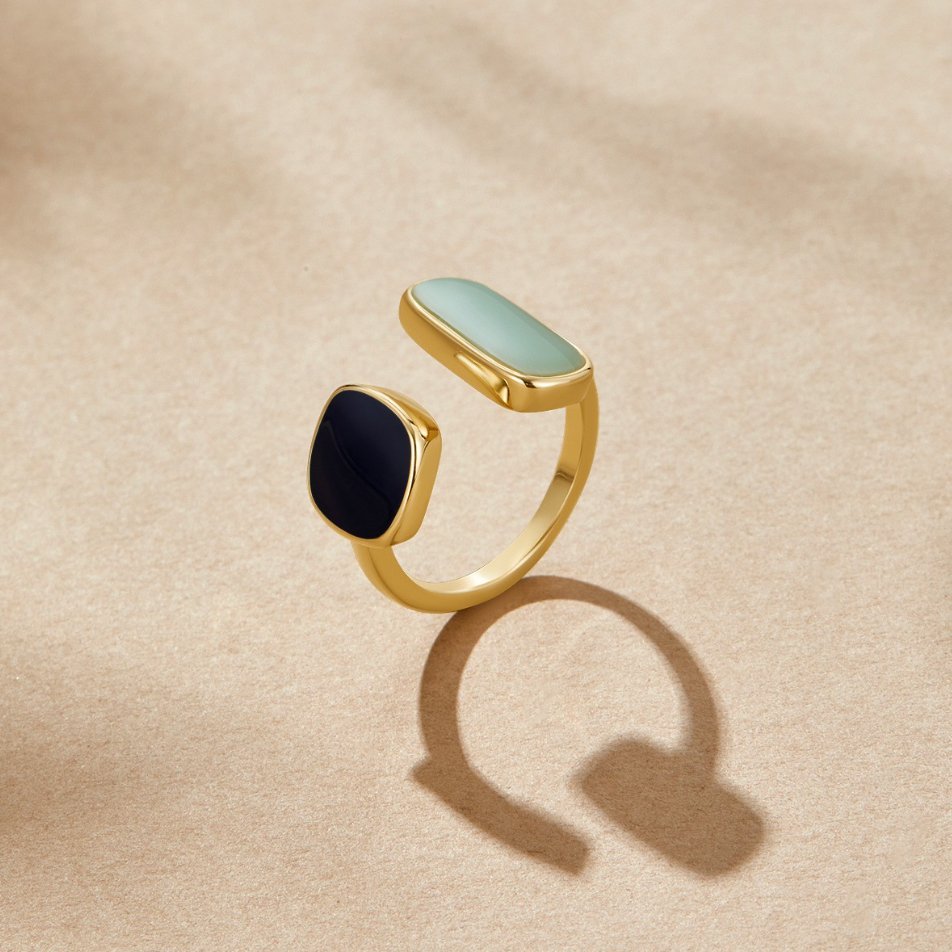 Aurora – Anillo minimalista bicolor