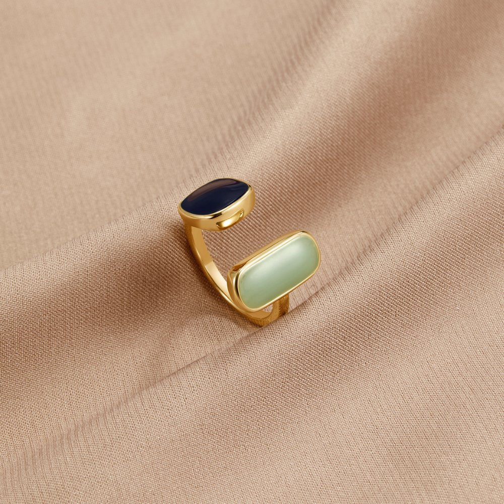 Aurora – Anillo minimalista bicolor