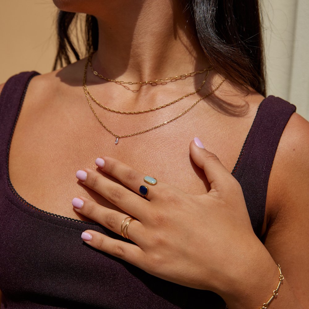 Aurora – Anillo minimalista bicolor