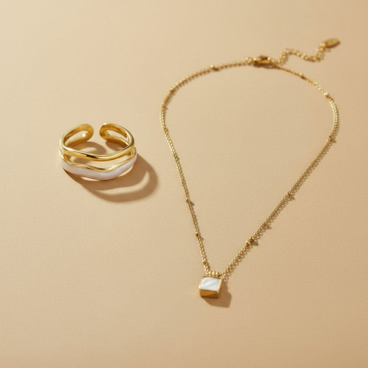 Conjunto Dorado con Nácar