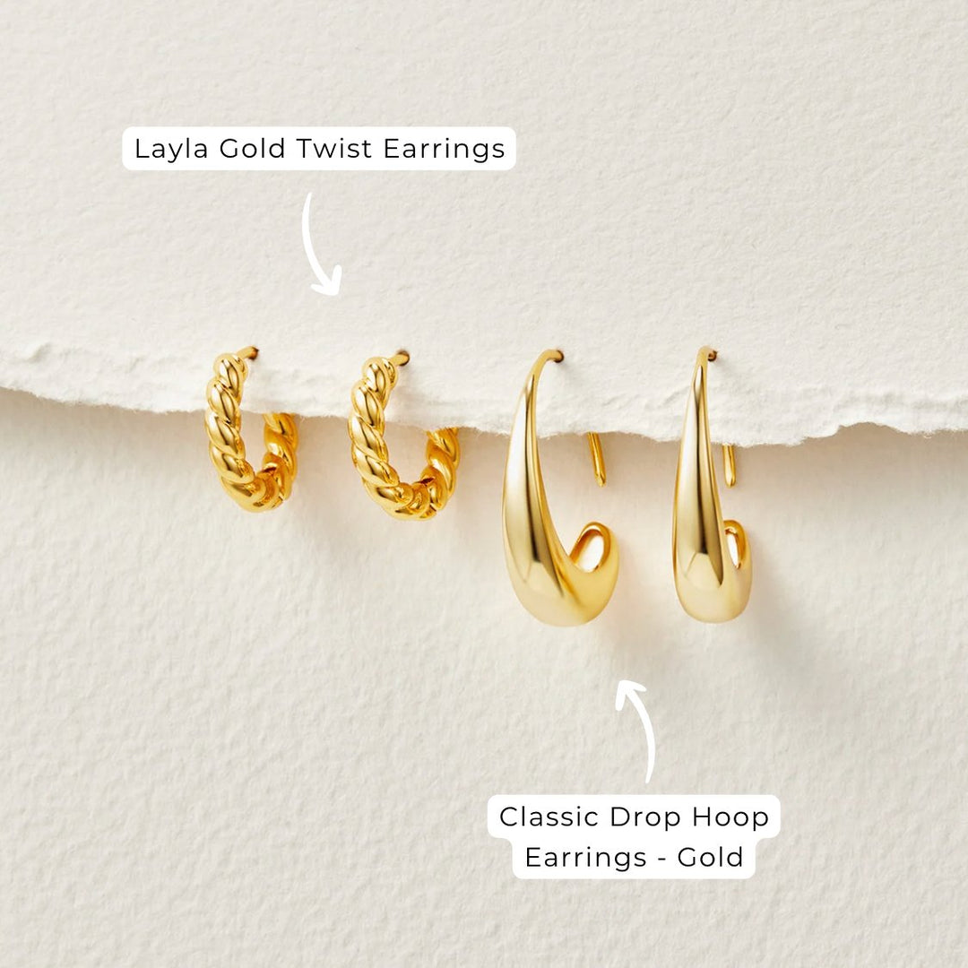 Cina – Aros con colgante en forma de gota