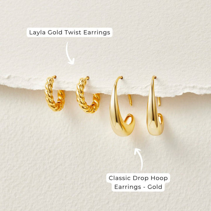 Cina – Aros con colgante en forma de gota