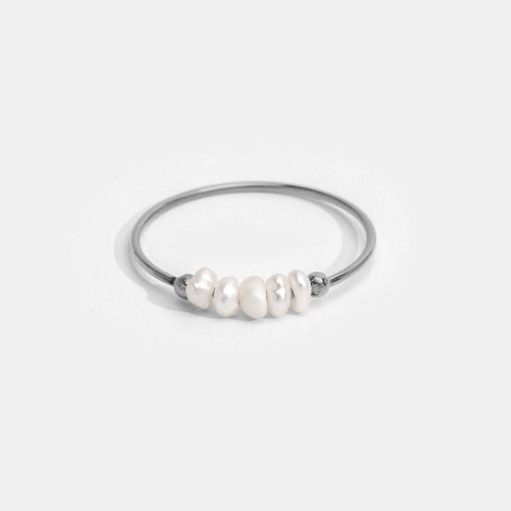 Anillo Clásico – Perla de agua dulce en plata elegante