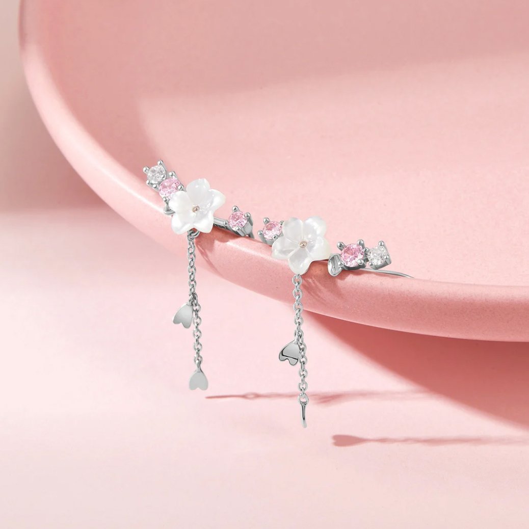 Pendientes flor de cerezo – Diseño delicado y femenino