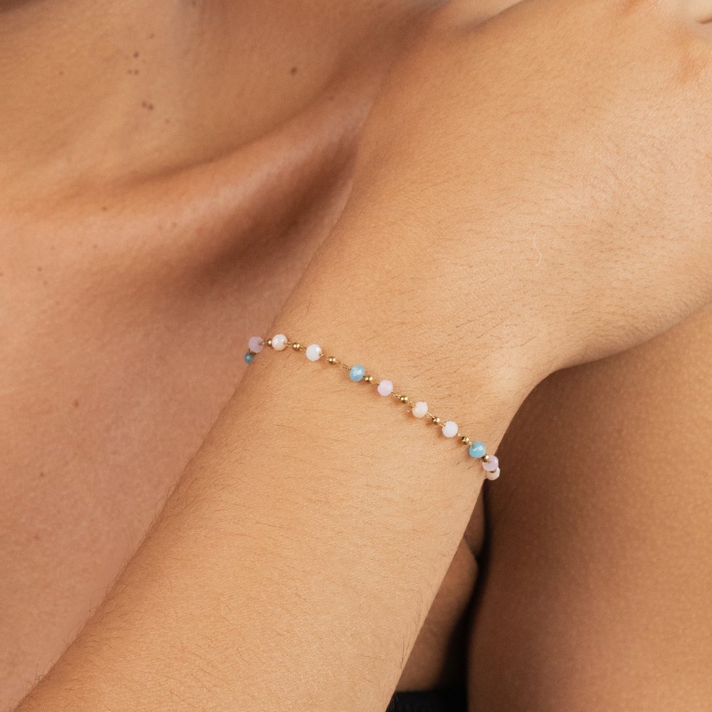 Dalia – Pulsera con cuentas de piedra natural