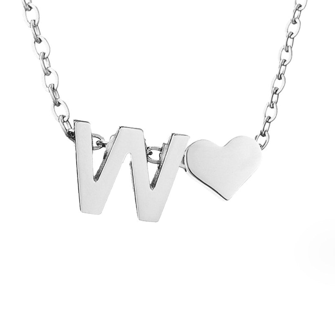 Amor eterno – Collar de plata con sobre y corazón