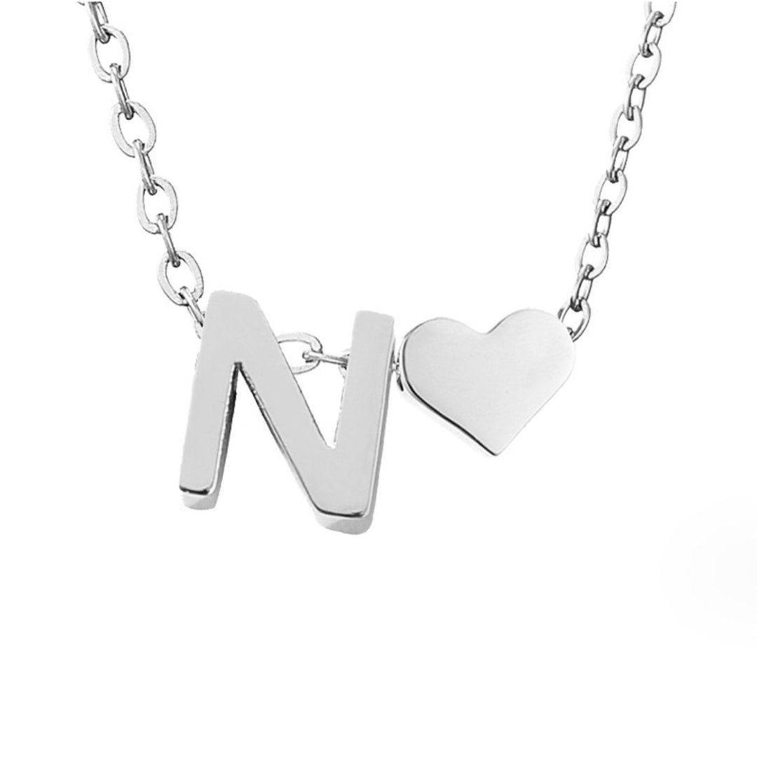 Amor eterno – Collar de plata con sobre y corazón