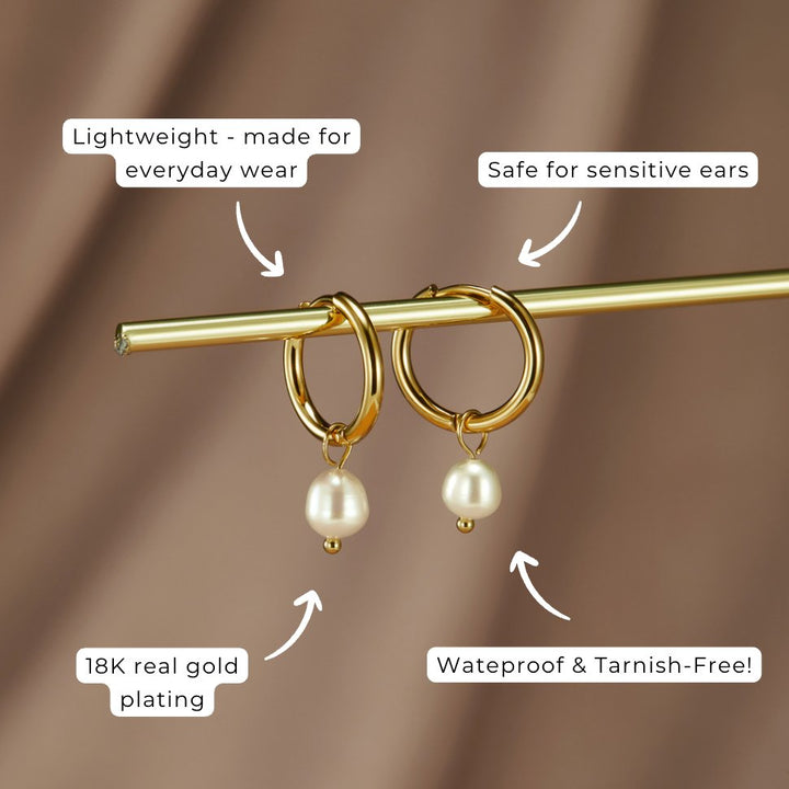 Bella – Pendientes elegantes con perlas de agua dulce