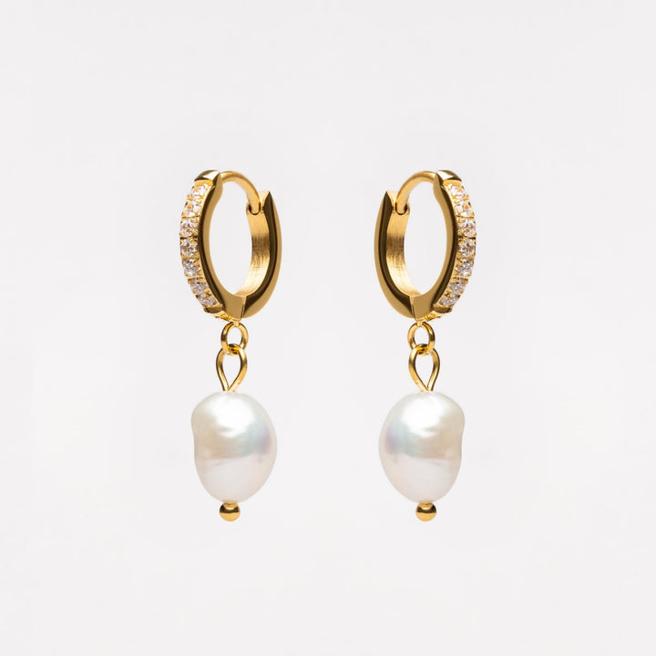Freshwater Pearl Hoop Earrings