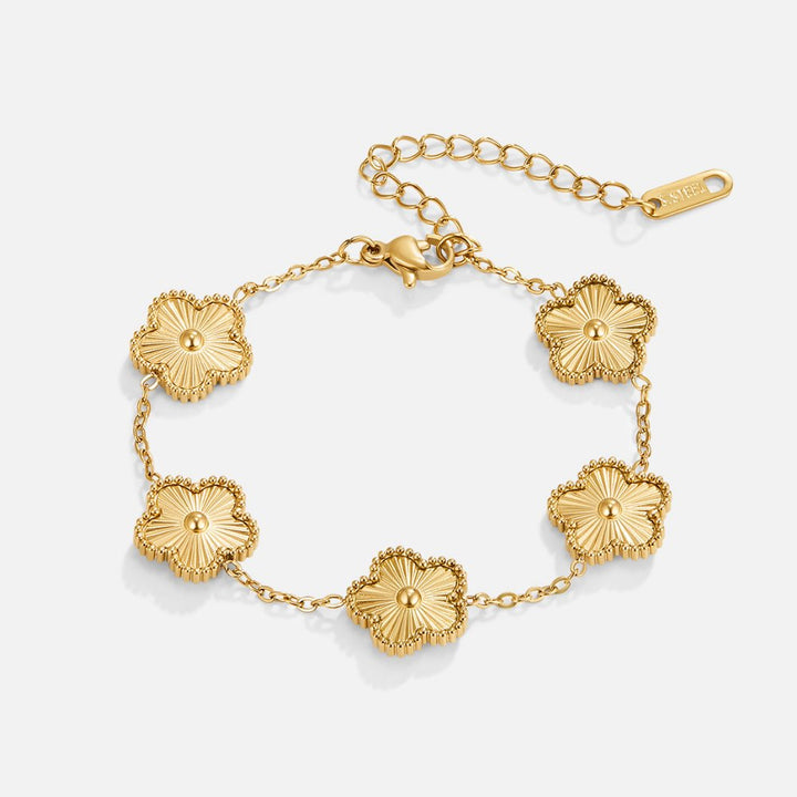 Golden Clover – Pulsera dorada con trébol