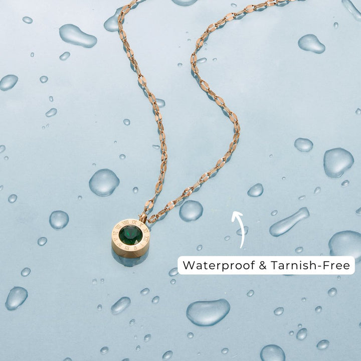 Athena – Collar con cristal verde