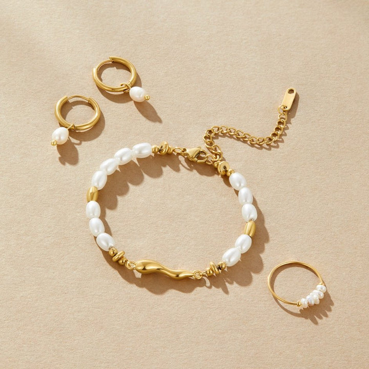 Pulsera con Perlas de Agua Dulce