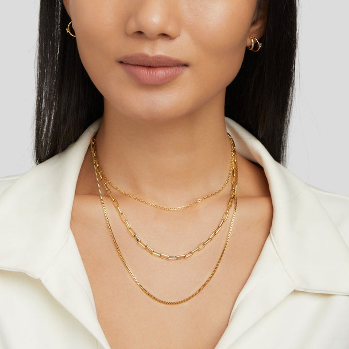 Collar en Capas con Perlas Colgantes