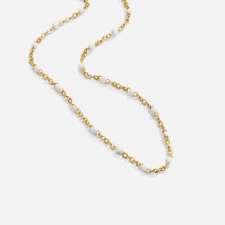 Collar de Cuentas Blancas Minimalista