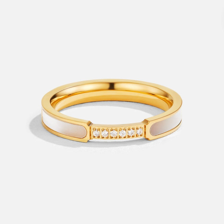 Unity – Anillo con perla y cristal brillante
