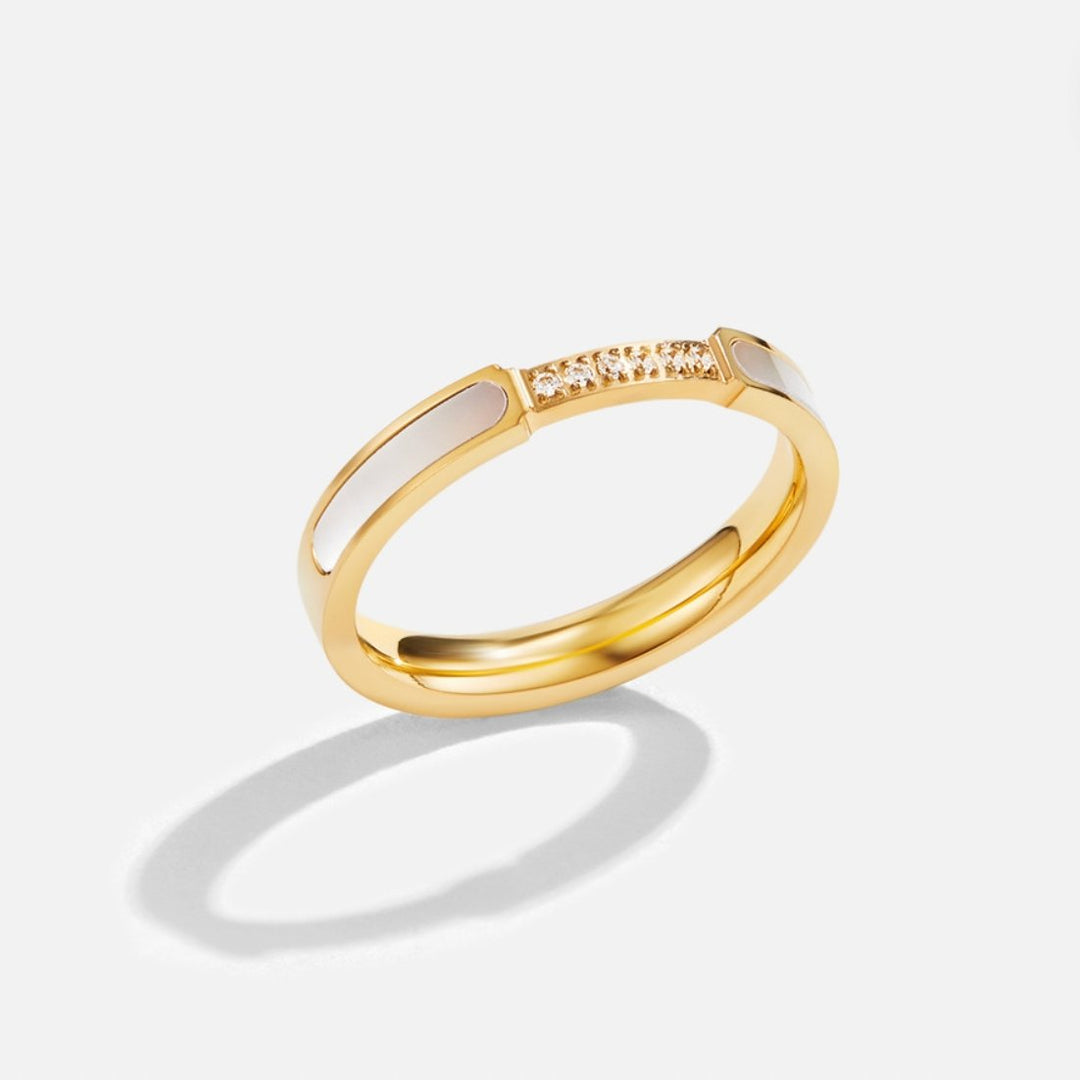 Unity – Anillo con perla y cristal brillante