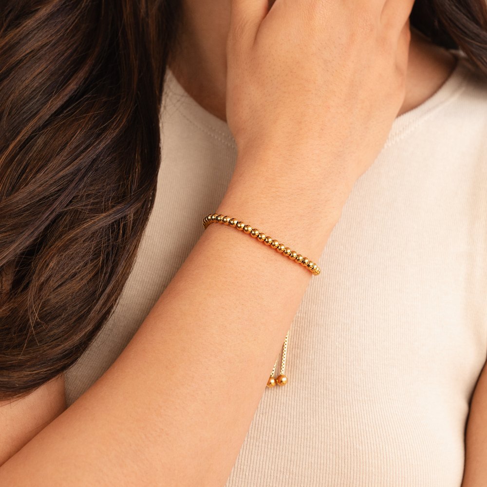 Pulsera de Oro con Cuentas