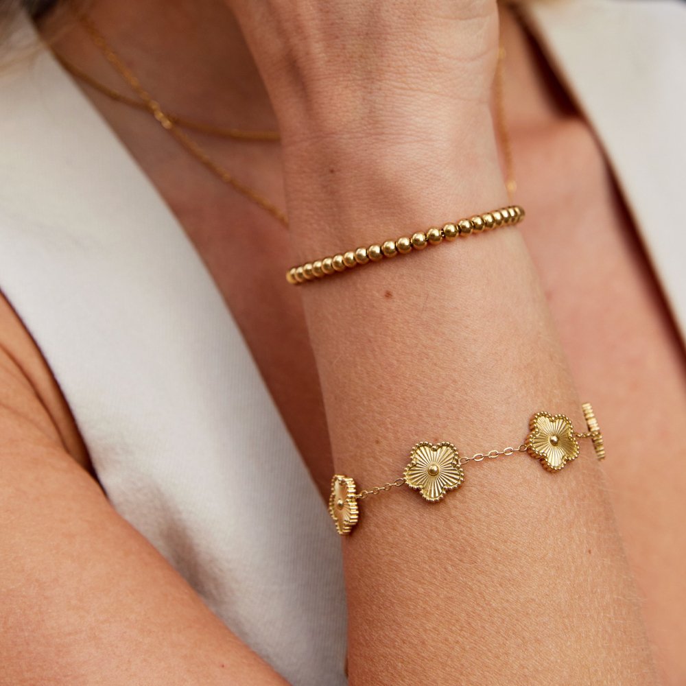 Pulsera de Oro con Cuentas