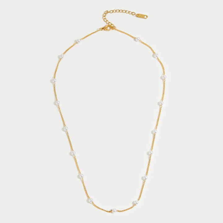 Collar de Perlas y Oro Puro