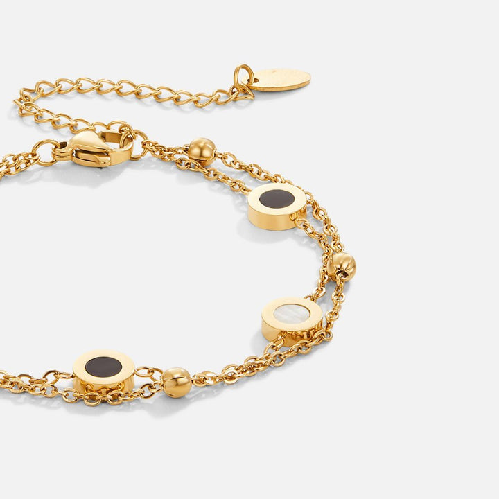 Pulsera con Ónix y Piedra Blanca