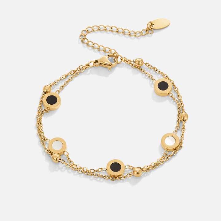 Pulsera con Ónix y Piedra Blanca