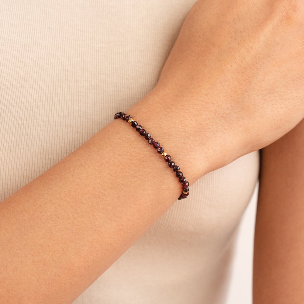 Rubí – Pulsera con cuentas rojas