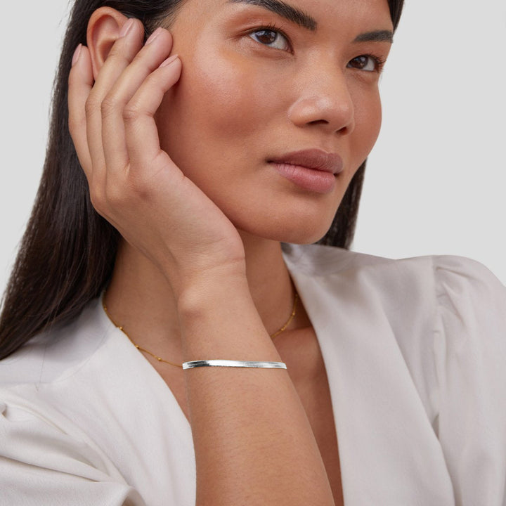 Sarya – Pulsera de cadena serpiente en plata