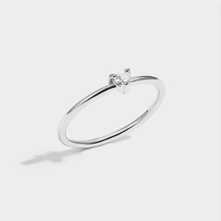Pequeño Amor – Anillo de corazón con cristal brillante