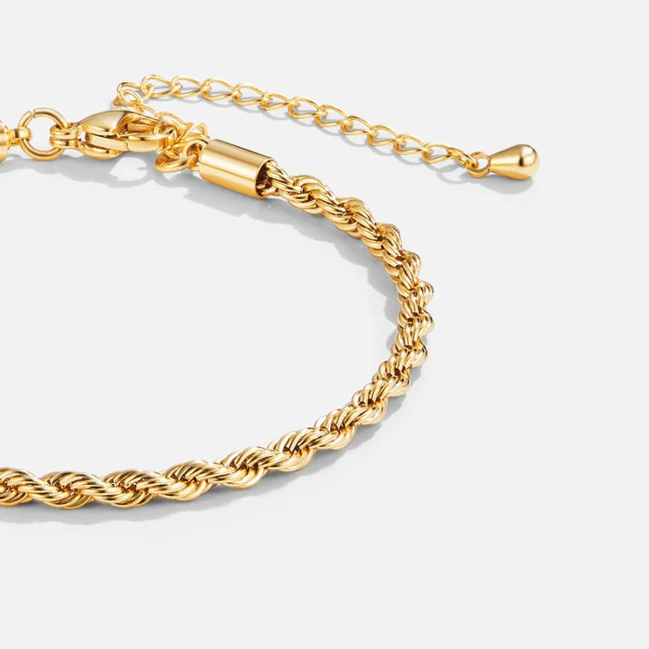 Pulsera de Oro Trenzado Chic