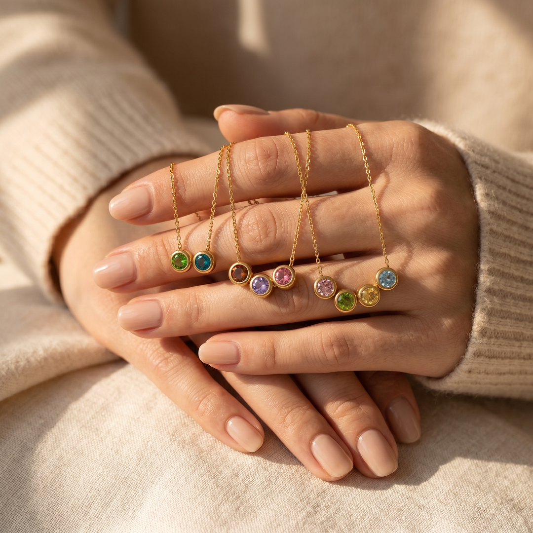 Collar de piedras de nacimiento - para mamá