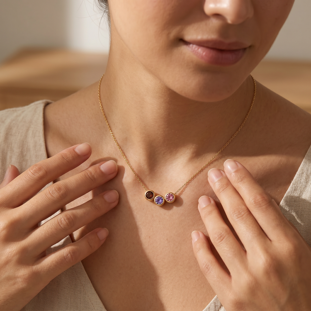 Collar de piedras de nacimiento - para mamá